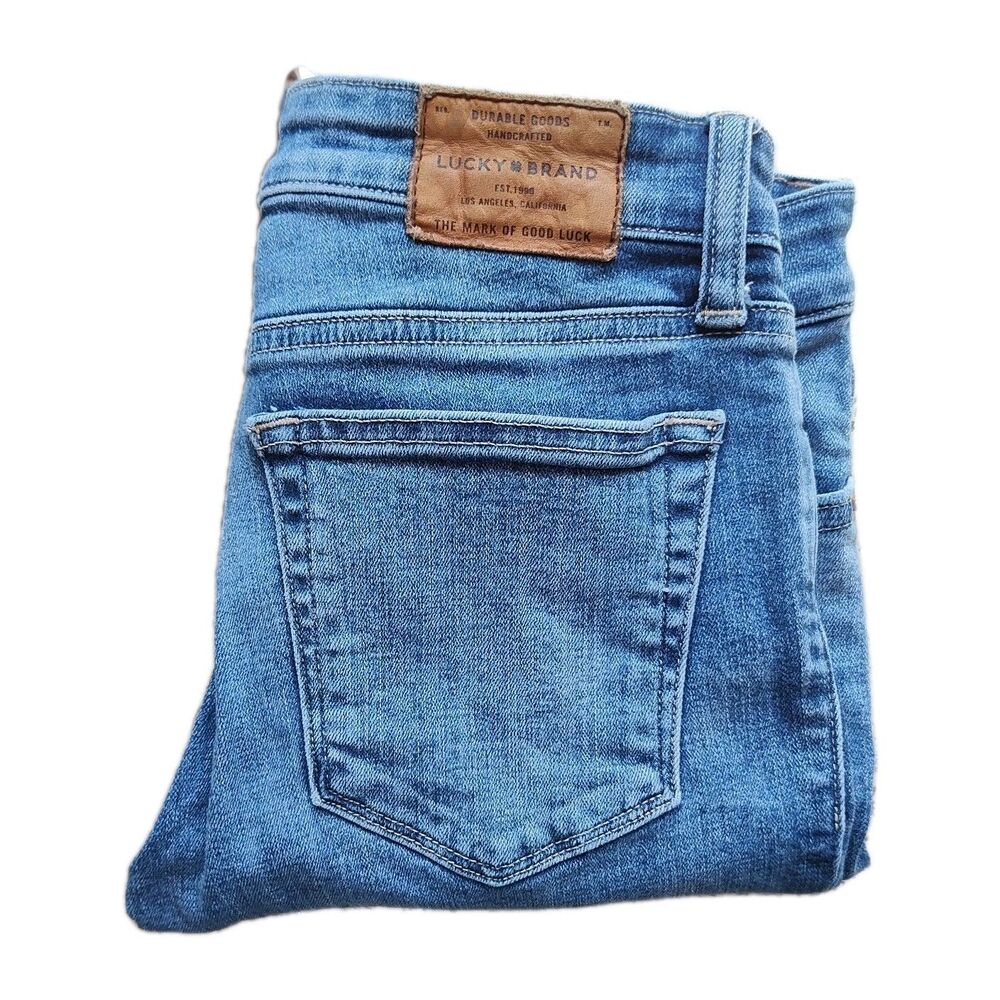 Lucky Brand Stella Skinny Distressed Cropped Women's Jeans, Size 00/24, Raw Hem - Picture 12 of 13